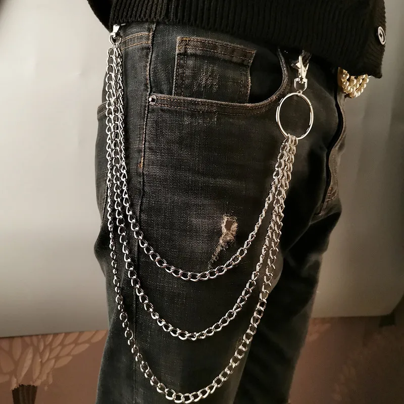 Phone Accessories Hanger - Metalowy pasek z łańcuchem, punkowy haczyk,