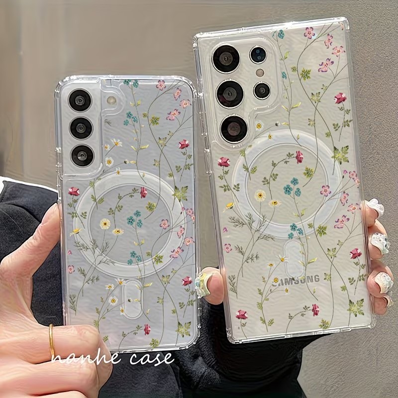 Phone Accessories And Cases - Magnetyczne etui na telefon z kwiatowym