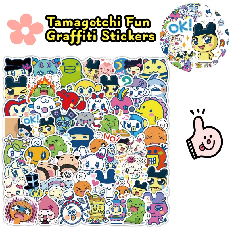 Phone Accessories Items - Japońskie naklejki Tamagotchi, elektroniczny zwierzak Mametchi