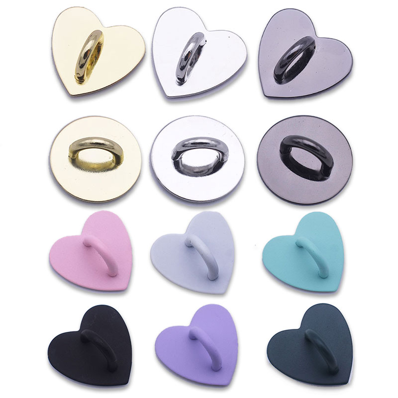 Phone Accessories Hanger - 5PCS Kawaii Adhesive Metal Heart Phone