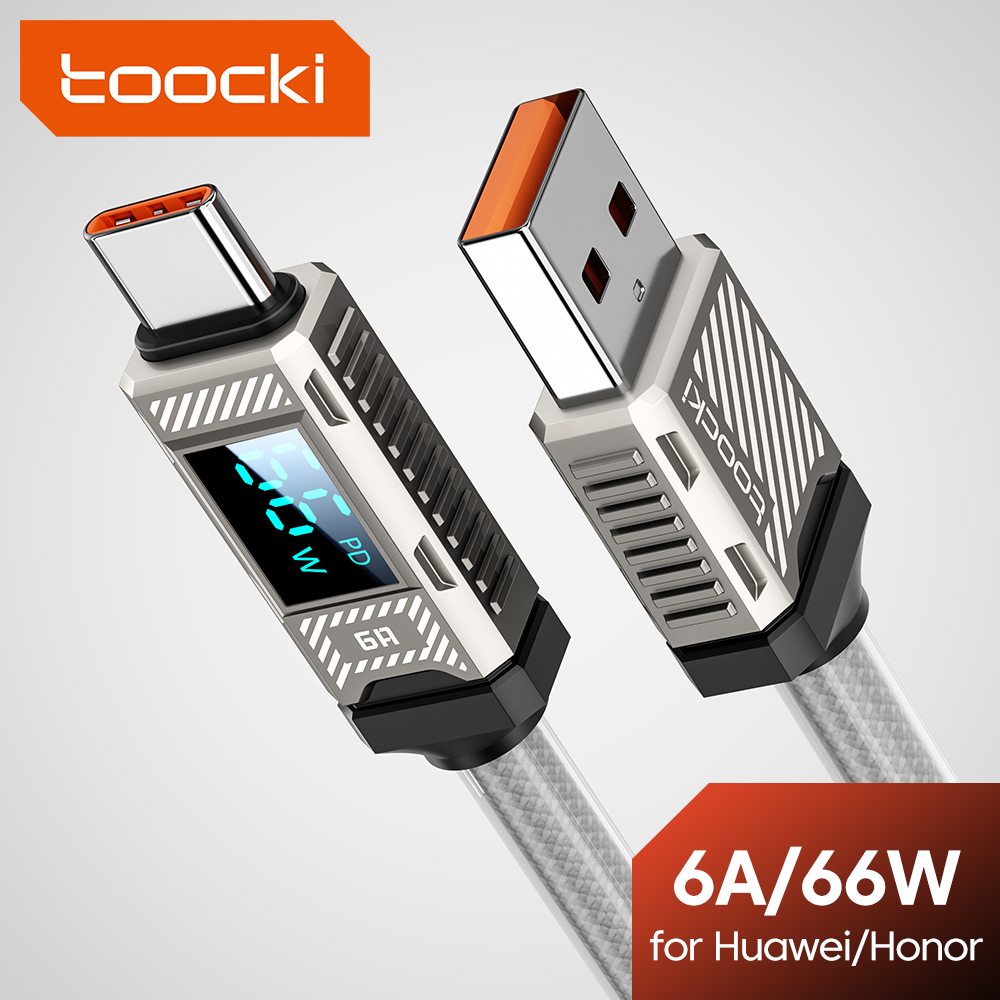 Kabel USB-C Toocki PD 66W 6A z – Usb Data Cable recenzja i cena