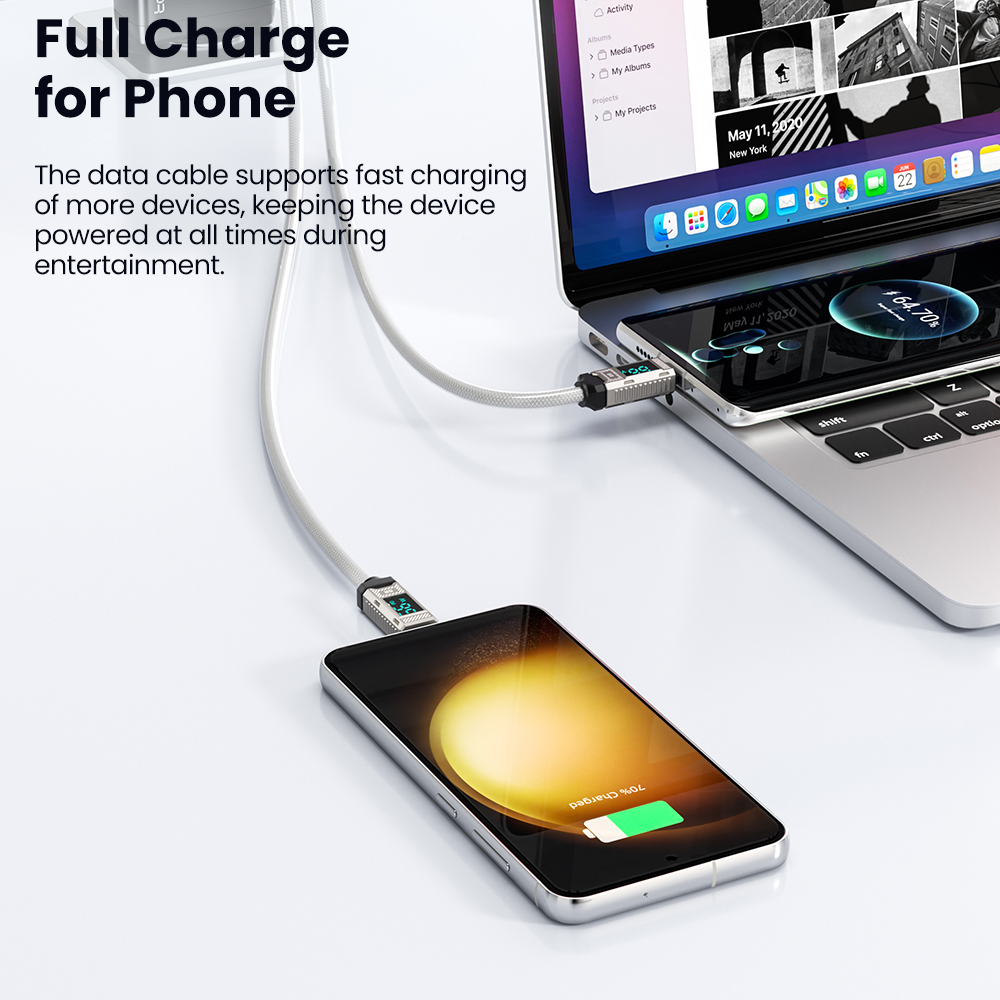 Kabel USB-C Toocki PD 66W 6A z – Usb Data Cable recenzja i cena