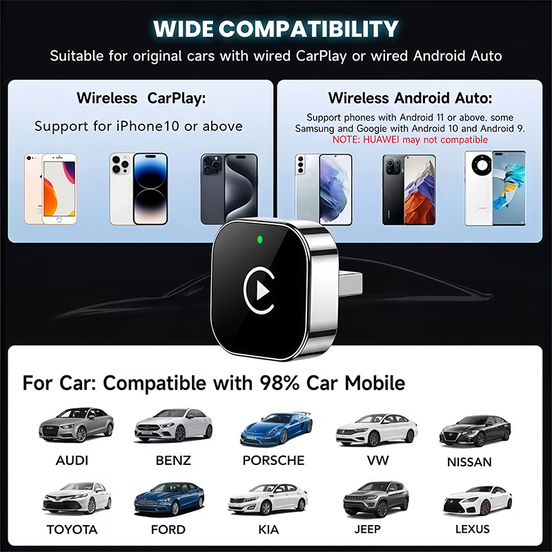 Adapter bezprzewodowy 2w1 CarP – Phone Accessories Design recenzja i cena
